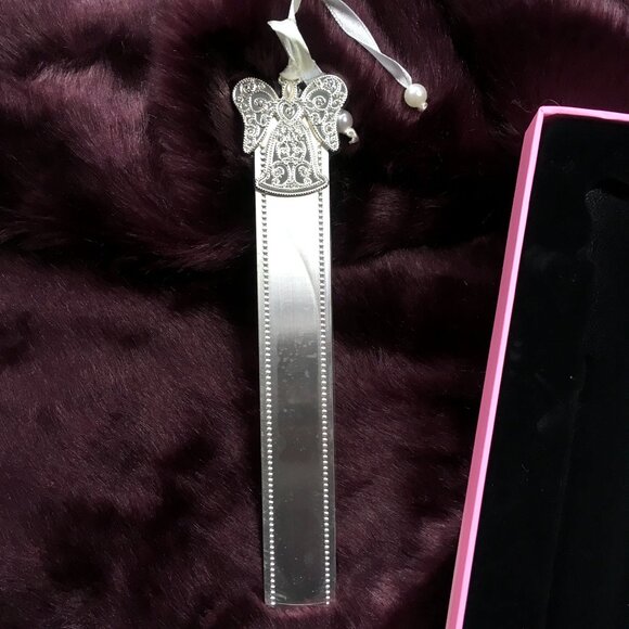 Things Remembered Silver Metal Bookmark Angel Blank Rhinestones Gifts Presents - Picture 3 of 8